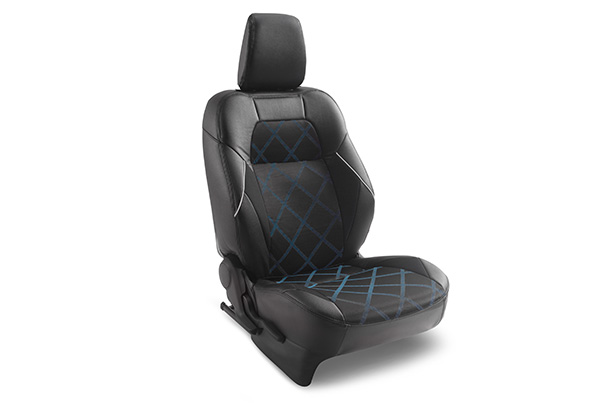 Seat Cover - Cross Burnout Highlight (PU) & Fabric | Swift (V Variant) 