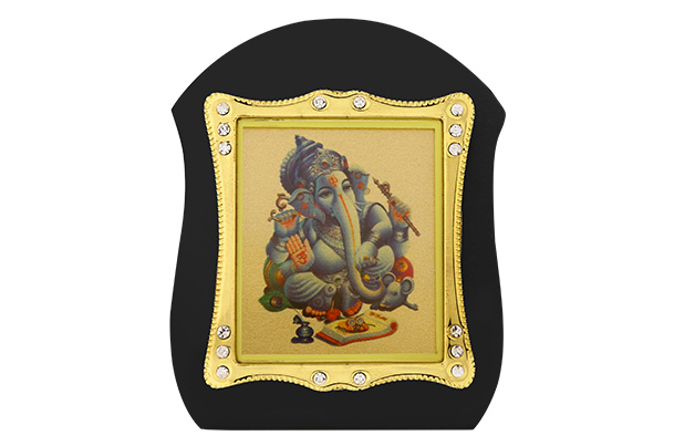 Dashboard Frame - Ganesha (MDF) 24k Gold Plated