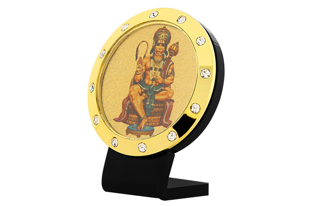 Dashboard Frame - Hanuman (Metallic) 24k Gold Plated