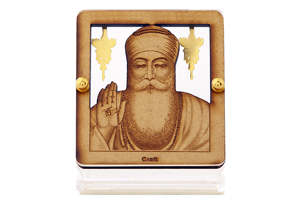 Dashboard Frame - Guru Nanak (Acrylic Wood Crafted)