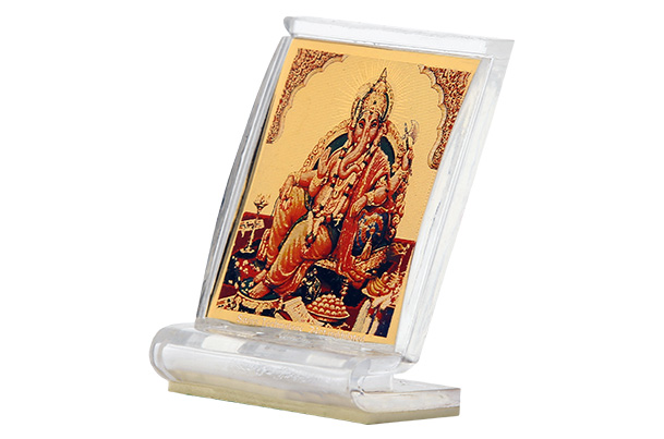 Dashboard Frame Ganesha Acrylic 24k Gold Plated