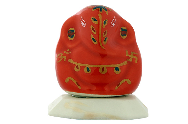 God Idol - Ganesha (Ceramic) | Red