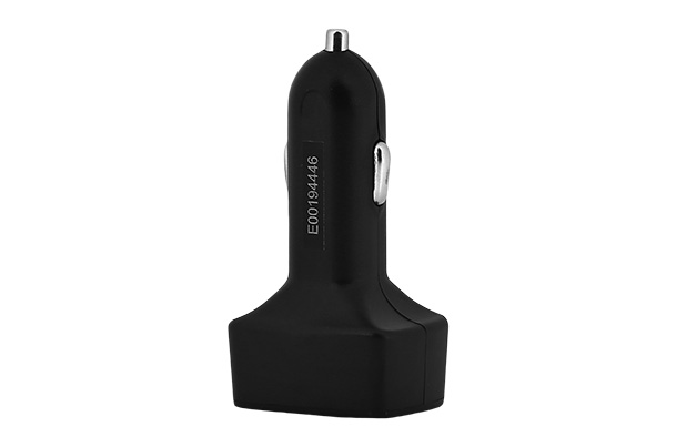 Car Charger - Fast 2 Port With Cabin Temperature Display (Black)