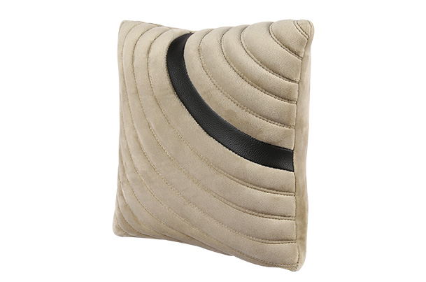 Cushion - Quilted (Beige with Black Insert) | 1 Piece