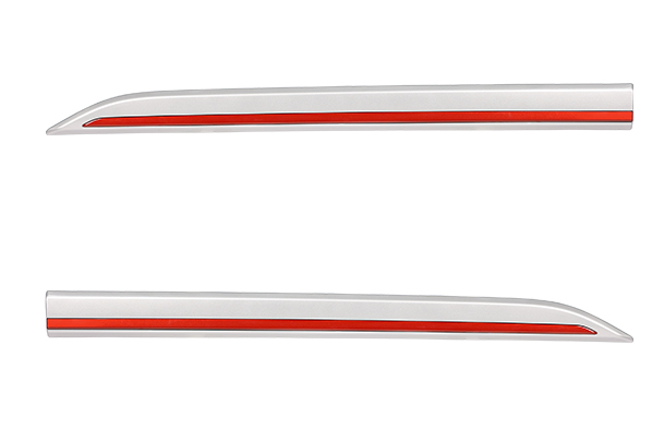 Body Side Moulding - Silver Finish with Red Insert | New  Brezza (All Variants)