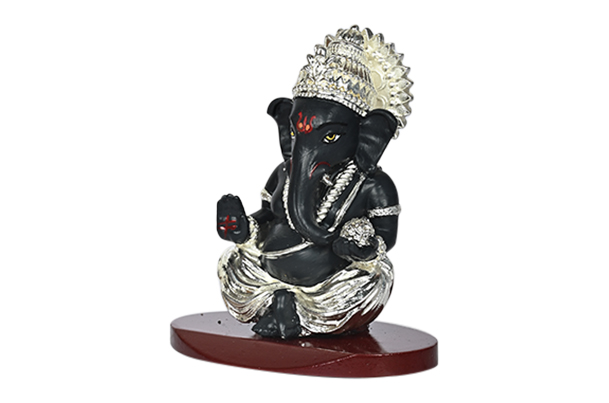 God Idol - Ganesha (Black & Silver)