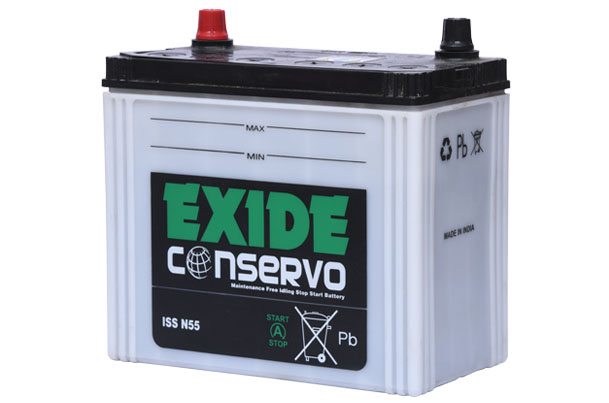 Car Battery | Exide N55-ISS - Petrol (Hybrid) | S-Cross \ Ertiga \ XL6 \ Dzire \ Baleno