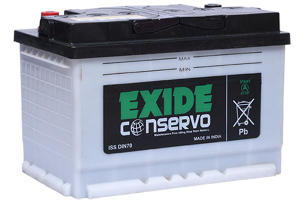 Car Battery | Exide DIN70-ISS - Diesel (Hybrid) | S-Cross \ Ertiga \ Ciaz \ Dzire