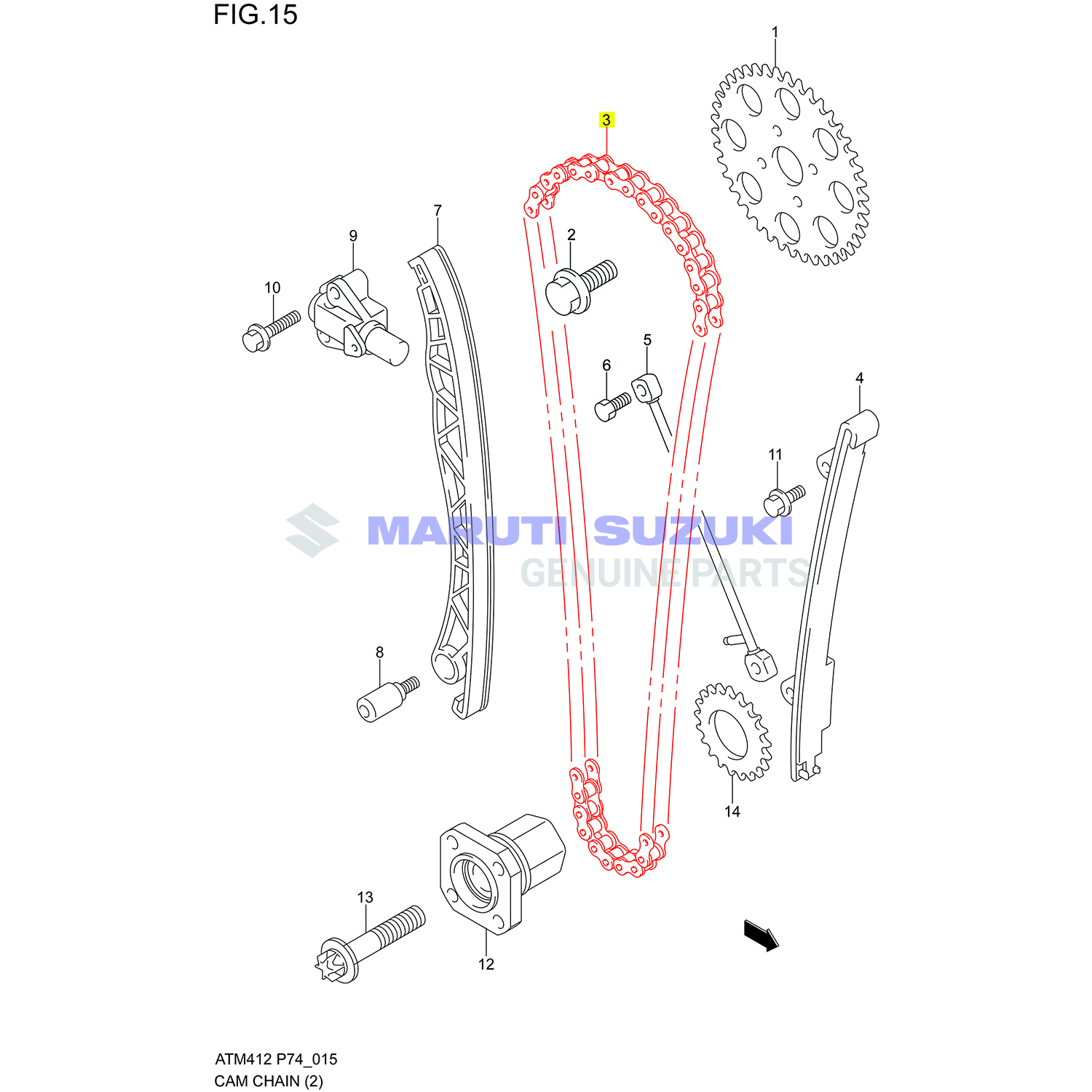 brezza timing chain price