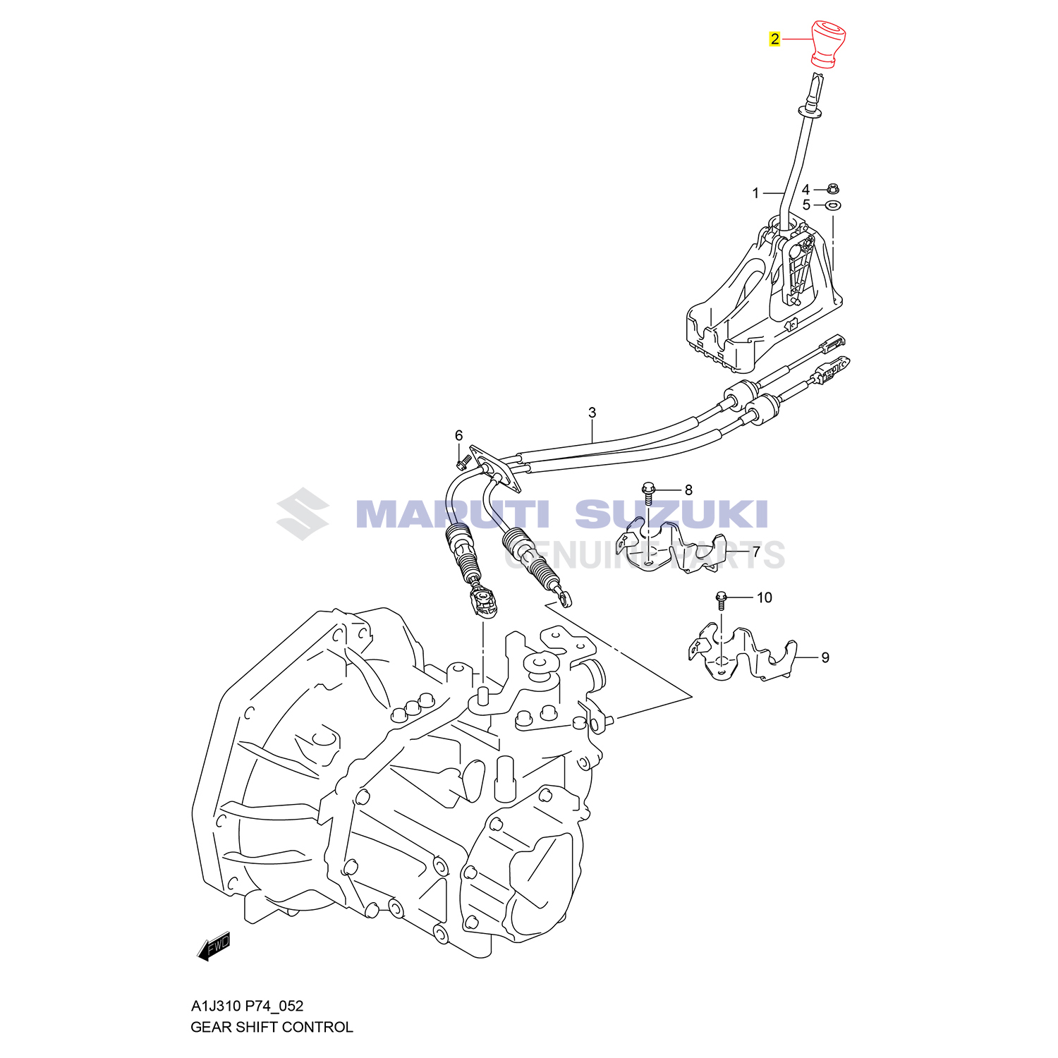 alto k10 gear lever knob