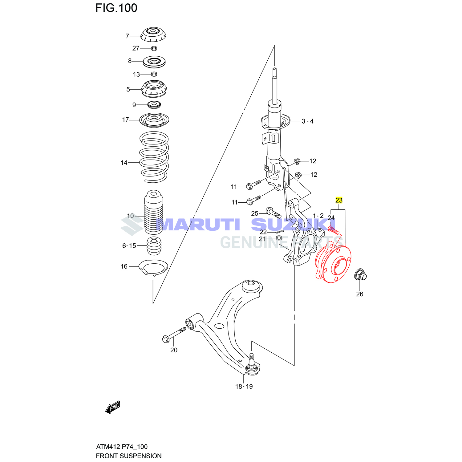 HUB ASSY_ FRONT WHEEL